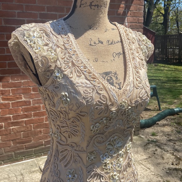 wedding dresses va beach Sue Wong black and white beaded Dress Size 8  Papillon Rouge